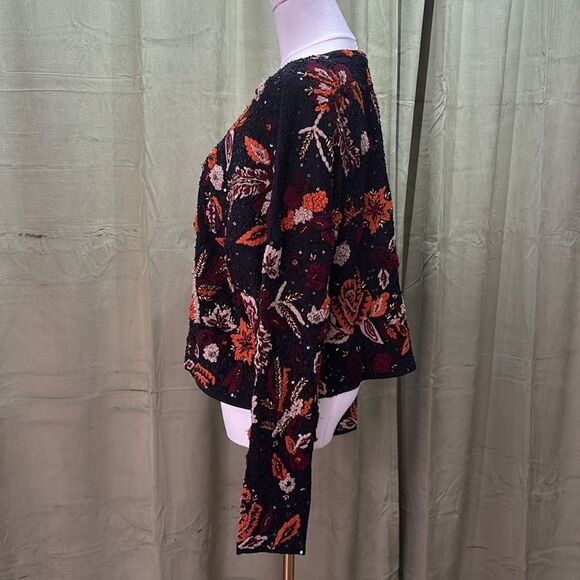 Zara Limited Edition Embroidered / beaded / crystal relaxed fit sweatshirt, M - Picture 8 of 12